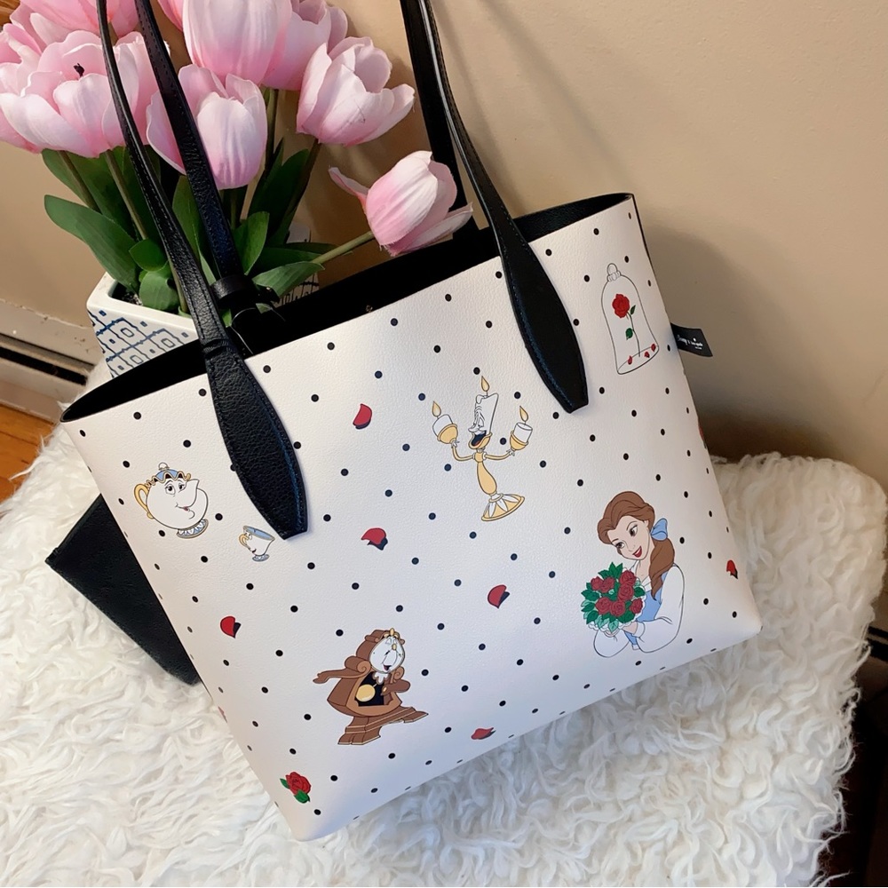 Kate Spade Disney Beauty And Beast Small Reversible Tote with removable pouch - Picture 5 of 9